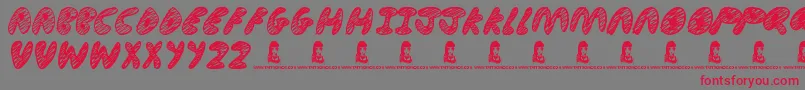 UltimateChaos Font – Red Fonts on Gray Background