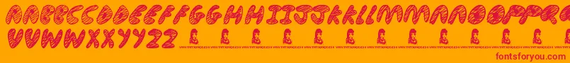 UltimateChaos Font – Red Fonts on Orange Background