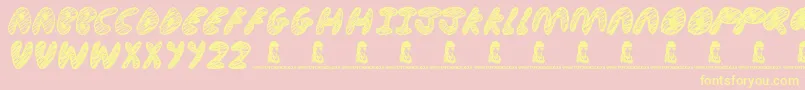 UltimateChaos Font – Yellow Fonts on Pink Background