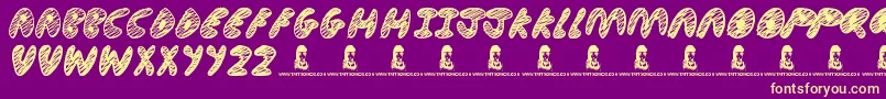 UltimateChaos Font – Yellow Fonts on Purple Background