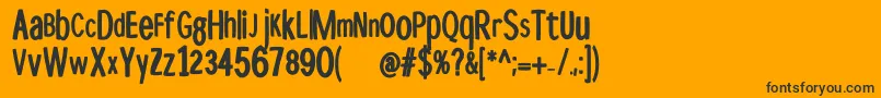 Disproporzbold Font – Black Fonts on Orange Background