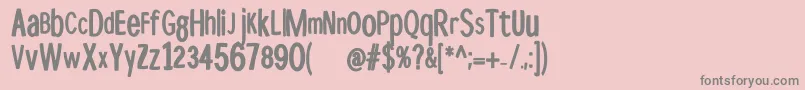 Disproporzbold Font – Gray Fonts on Pink Background