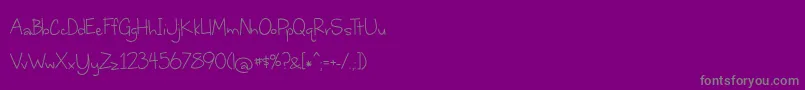 フォントBmdWhereStarsShineTheBrightest – 紫の背景に灰色の文字