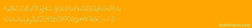 fuente BmdWhereStarsShineTheBrightest – Fuentes Verdes Sobre Fondo Naranja