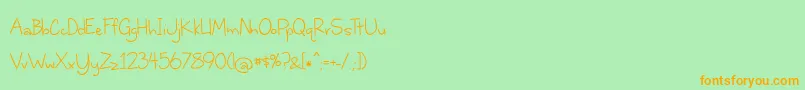 fuente BmdWhereStarsShineTheBrightest – Fuentes Naranjas Sobre Fondo Verde