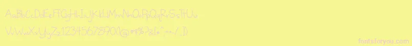 BmdWhereStarsShineTheBrightest Font – Pink Fonts on Yellow Background