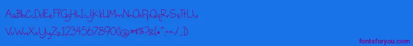 BmdWhereStarsShineTheBrightest-Schriftart – Violette Schriften auf blauem Hintergrund