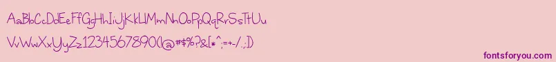 BmdWhereStarsShineTheBrightest-Schriftart – Violette Schriften auf rosa Hintergrund