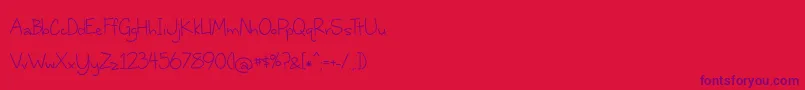 BmdWhereStarsShineTheBrightest Font – Purple Fonts on Red Background
