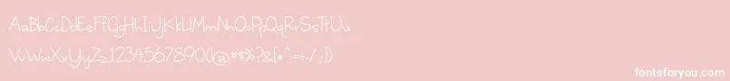 BmdWhereStarsShineTheBrightest-Schriftart – Weiße Schriften auf rosa Hintergrund