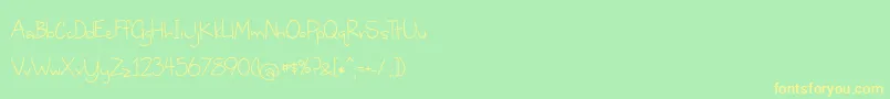 BmdWhereStarsShineTheBrightest Font – Yellow Fonts on Green Background