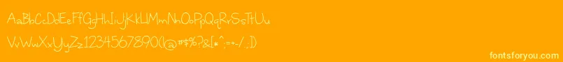 BmdWhereStarsShineTheBrightest-Schriftart – Gelbe Schriften auf orangefarbenem Hintergrund
