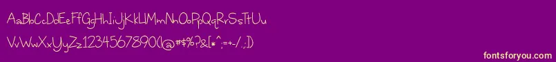 BmdWhereStarsShineTheBrightest Font – Yellow Fonts on Purple Background