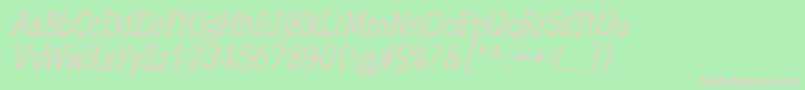 QlarendonCondensedItalic Font – Pink Fonts on Green Background