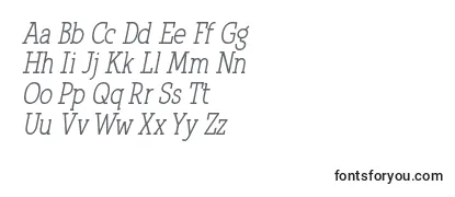 Review of the QlarendonCondensedItalic Font