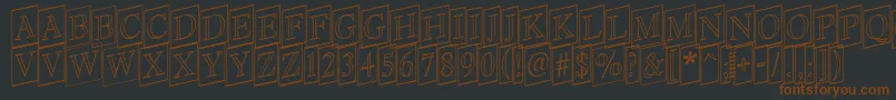 AAntiquetitultrcmupotl-fontti – ruskeat fontit mustalla taustalla