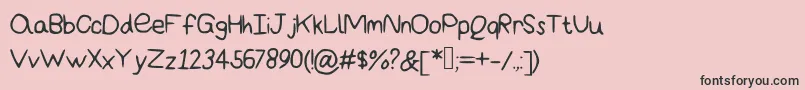Amazingbasic Font – Black Fonts on Pink Background