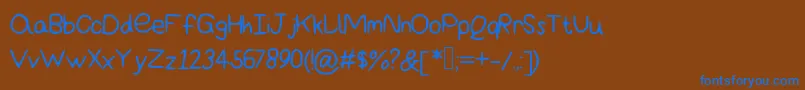 Amazingbasic Font – Blue Fonts on Brown Background