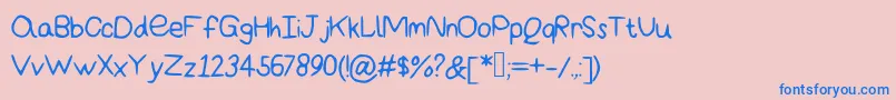 Amazingbasic Font – Blue Fonts on Pink Background
