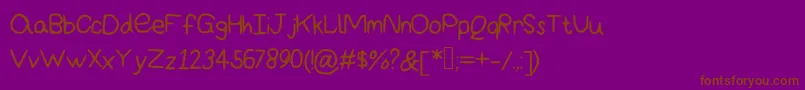 Amazingbasic Font – Brown Fonts on Purple Background