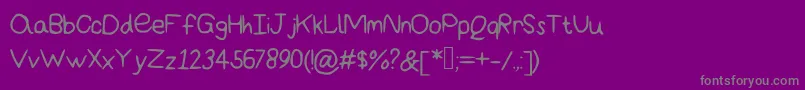 Amazingbasic Font – Gray Fonts on Purple Background