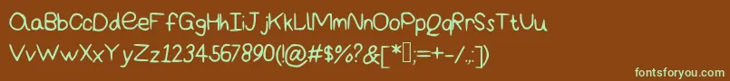 Amazingbasic Font – Green Fonts on Brown Background