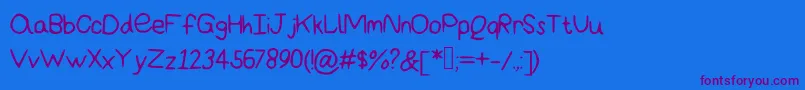 Amazingbasic Font – Purple Fonts on Blue Background