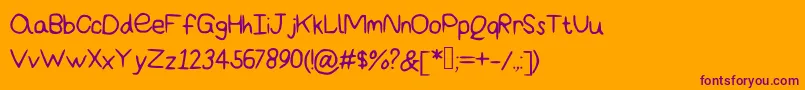 Amazingbasic Font – Purple Fonts on Orange Background