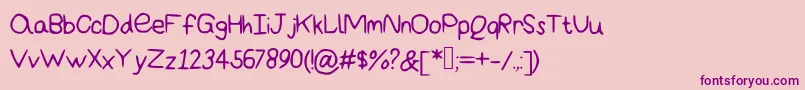 Amazingbasic Font – Purple Fonts on Pink Background
