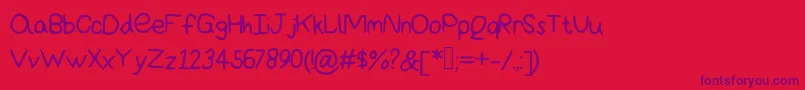 Amazingbasic Font – Purple Fonts on Red Background