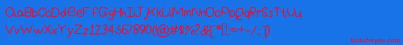 Amazingbasic Font – Red Fonts on Blue Background