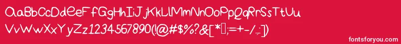 Amazingbasic Font – White Fonts on Red Background