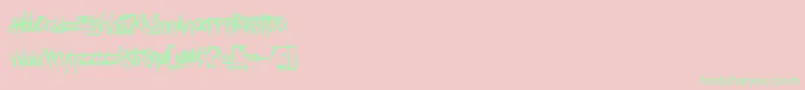 XTermination Font – Green Fonts on Pink Background
