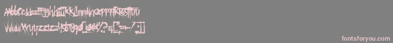 XTermination Font – Pink Fonts on Gray Background
