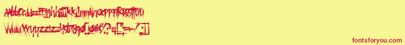 XTermination Font – Red Fonts on Yellow Background