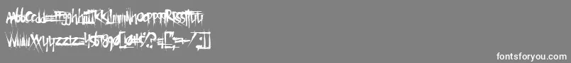 XTermination Font – White Fonts on Gray Background