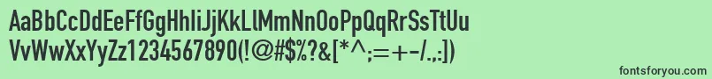 ReductoCondensedSsiCondensed Font – Black Fonts on Green Background