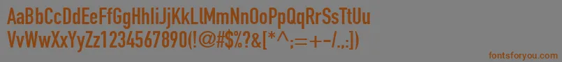 ReductoCondensedSsiCondensed Font – Brown Fonts on Gray Background