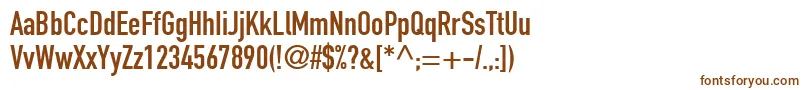 ReductoCondensedSsiCondensed Font – Brown Fonts on White Background