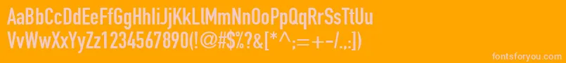 ReductoCondensedSsiCondensed Font – Pink Fonts on Orange Background