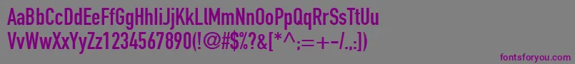 Шрифт ReductoCondensedSsiCondensed – фиолетовые шрифты на сером фоне