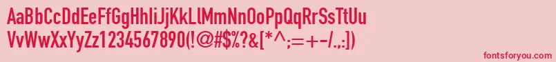 ReductoCondensedSsiCondensed Font – Red Fonts on Pink Background