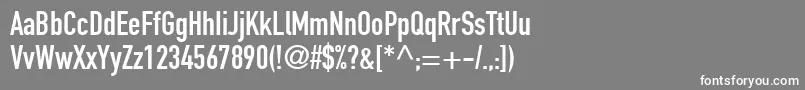 ReductoCondensedSsiCondensed Font – White Fonts on Gray Background
