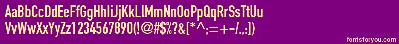 ReductoCondensedSsiCondensed Font – Yellow Fonts on Purple Background