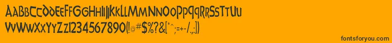 UnciadisCn Font – Black Fonts on Orange Background