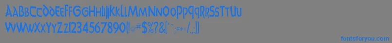 UnciadisCn Font – Blue Fonts on Gray Background