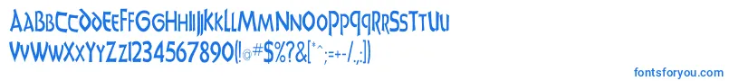 UnciadisCn Font – Blue Fonts on White Background