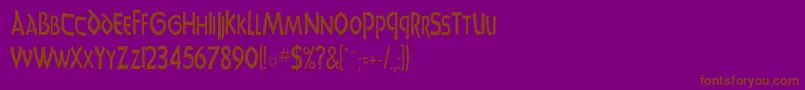 UnciadisCn Font – Brown Fonts on Purple Background