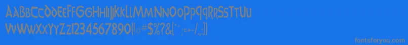 UnciadisCn Font – Gray Fonts on Blue Background
