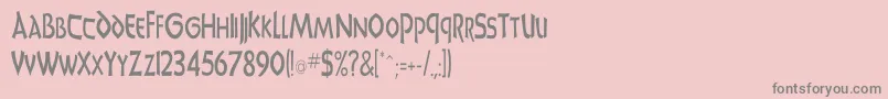 UnciadisCn Font – Gray Fonts on Pink Background